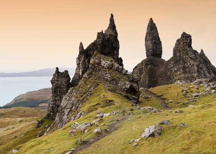 Majestic rocks of the Old Man of Storr on the Isle of Skye, Scotland